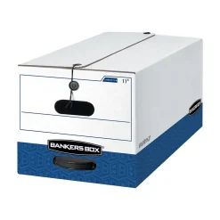 Bankers Box® Bankers Box Liberty Heavy-Duty Corrugated File Storage Boxes, Letter Size, White/Blue, 4/Carton (0001103) Online