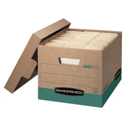Bankers Box® R-Kive Heavy-Duty Recycled File Storage Boxes, Lift-Off Lid, Letter/Legal Size, Brown, 12/Carton (12775) Online