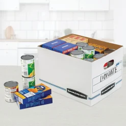 Bankers Box® Bankers Box Stor/File 60% Recycled Corrugated File Box Lift Off Lid, Letter/Legal Size, White/Blue, 20/Pack (0070333) New