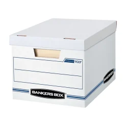 Bankers Box® Bankers Box Stor/File 59% Recycled Corrugated File Box Lift Off Lid, Letter/Legal Size, White/Blue, 12/Carton (00703) Online