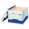 Bankers Box® Bankers Box Stor/File™ Medium-Duty FastFold File Storage Boxes, Lift-Off Lid, Letter/Legal Size, White/Blue, 12/Carton (00789) Best
