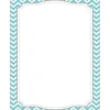 Outlet 8 1/2" x 11" Decorative Computer Paper, Turquoise Chevron, 50/Pack (LL740) Classroom Paper