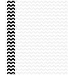 Clearance 8 1/2" x 11" Decorative Computer Paper, Black Chevron, 50/Pack (LL739) Classroom Paper
