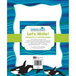 Online 8 1/2" x 11" Printer Paper, Whales, 50 per package (BC761) Classroom Paper