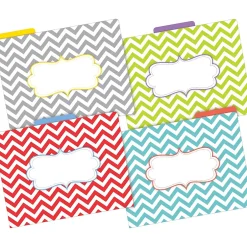 Barker Creek Beautiful Chevron File Folder, 1/3-Cut Tab, Letter Size, Assorted, 24/Set (4394) Best