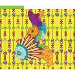 Barker Creek Bohemian Animals File Folder, 1/3-Cut Tab, Letter Size, Assorted, 12/Pack (2012) Discount