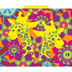 Barker Creek Bohemian Animals File Folder, 1/3-Cut Tab, Letter Size, Assorted, 12/Pack (2012) Discount