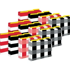 Barker Creek Buffalo Plaid & Wide Stripes Letter-Size File Folders, Multi-Design Set, 36/Set (BC3936) New