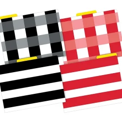 Barker Creek Buffalo Plaid & Wide Stripes Letter-Size File Folders, Multi-Design Set, 36/Set (BC3936) New