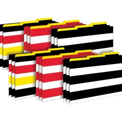 Barker Creek Buffalo Plaid & Wide Stripes Legal-Size File Folders, Multi-Design Set, 18/Set (BC3908) Discount