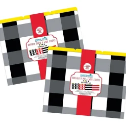 Barker Creek Buffalo Plaid & Wide Stripes File Folder, 1/3-Cut Tab, Letter Size, Assorted, 24/Set (4396) Clearance