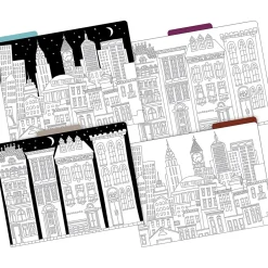 Barker Creek Color Me! File Folder Set, 1/3-Cut Tab, Letter Size, Cityscapes, 36/Set (4381) Best