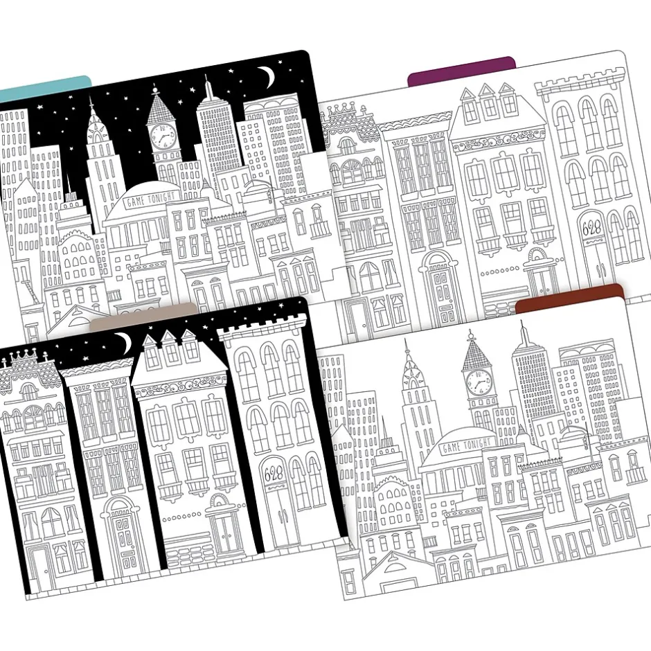 Barker Creek Color Me! File Folder Set, 1/3-Cut Tab, Letter Size, Cityscapes, 36/Set (4381) Best