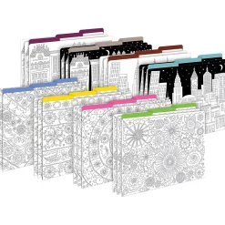 Barker Creek Color Me! File Folder Set, 1/3-Cut Tab, Letter Size, 24/Set (4134)