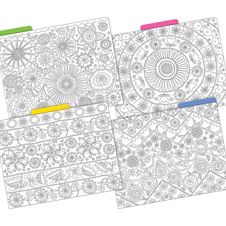 Barker Creek Color Me! File Folder Set, 1/3-Cut Tab, Letter Size, 24/Set (4134)