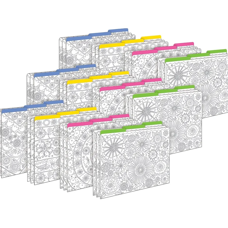 Barker Creek Color Me! File Folder Set, 1/3-Cut Tab, Letter Size, In My Garden, 36/Set (4387) Outlet