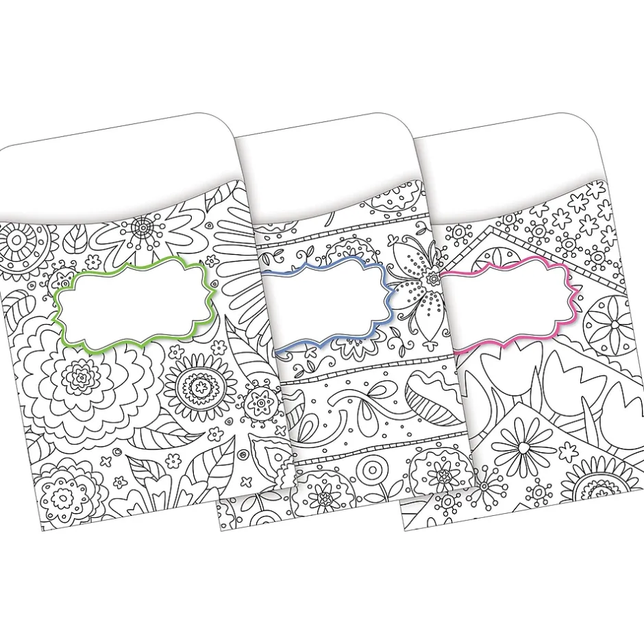 Barker Creek Color Me! Folder & Pocket Set, 1/3-Cut Tab, Letter Size, In My Garden, 42/Set (4409) Discount