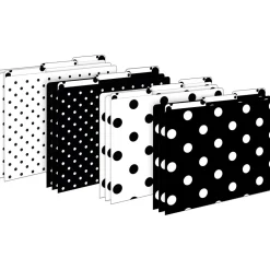 Barker Creek File Folder Set, 1/3-Cut Tab, Letter Size, Black & White Dot, 12/Pack (2004) Discount