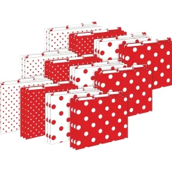 Barker Creek File Folder Set, 1/3-Cut Tab, Letter Size, Red & White Dot, 36/Set (4393) New