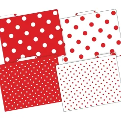 Barker Creek File Folder Set, 1/3-Cut Tab, Letter Size, Red & White Dot, 36/Set (4393) New