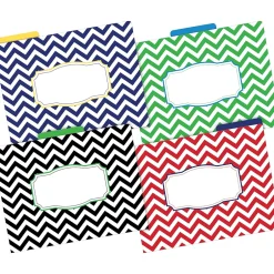 Barker Creek File Folder Set, 1/3-Cut Tab, Letter Size, Nautical Chevron, 36/Set (4385)