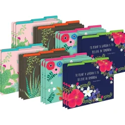 Barker Creek File Folder Set, 1/3-Cut Tab, Letter-Size, Petals & Prickles, 24/Set (4370) Sale