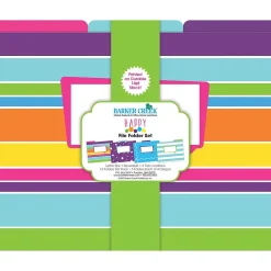 Barker Creek File Folder Set, 1/3-Cut Tab, Letter Size, Multicolored, 12/Pack (2003) New