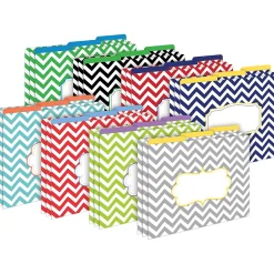 Barker Creek File Folder Set, 1/3-Cut Tab, Letter Size, Chevron, 24/Set (4135) Online