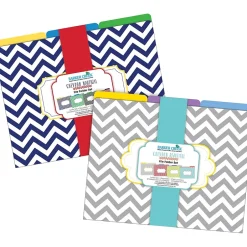 Barker Creek File Folder Set, 1/3-Cut Tab, Letter Size, Chevron, 24/Set (4135) Online