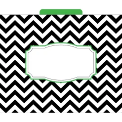 Barker Creek File Folder Set, 1/3-Cut Tab, Letter Size, Nautical Chevron, 12/Pack (2007)