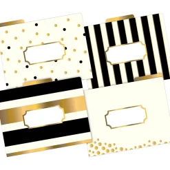 Barker Creek File Folder Set, 1/3-Cut Tab, Letter Size, Gold, 36/Set (4373) Clearance