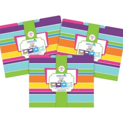 Barker Creek File Folder Set, 1/3-Cut Tab, Letter Size, Multicolored, 36/Set (4377) New