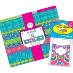 Barker Creek Folder & Pocket Set, 1/3-Cut Tab, Letter Size, Bohemian, 42/Set (4410) New