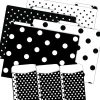 Barker Creek Folder & Pocket Set, 1/3-Cut Tab, Letter Size, Black & White Dots, 42/Set (4417)