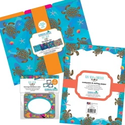 Barker Creek Get Organized File Folder Set, 1/3-Cut Tab, Letter Size, Kai Ola Sea Turtles, 107/Set (150) Discount