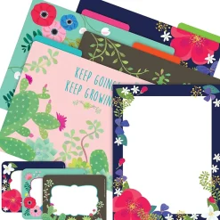 Barker Creek Get Organized File Folder Set, 1/3-Cut Tab, Letter Size, Petals, 107/Set (143) Outlet