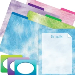 Barker Creek Get Organized File Folder, 1/3-Cut Tab, Letter Size, Tie-Dye & Ombré, 107/Set (129) Hot