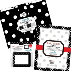 Barker Creek Get Organized File Folder Set, 1/3-Cut Tab, Letter Size, Black & White Dot, 107/Set (136) New