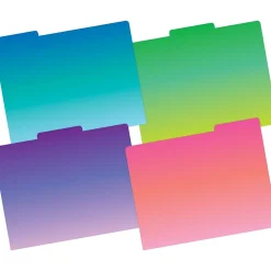 Barker Creek Get Organized File Folder Set, 1/3-Cut Tab, Letter Size, Tie-Dye & Ombré, 107/Set (135) Outlet