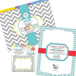 Barker Creek Get Organized Beautiful Chevron File Folders, 1/3-Cut Tab, Letter Size, Assorted, 107/Set (137) Clearance