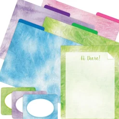 Barker Creek Lime Tie-Dye File Folder, 1/3-Cut Tab, Letter Size, Assorted, 107/Set (155) Hot