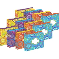 Barker Creek Moroccan File Folder, 1/3-Cut Tab, Letter Size, Assorted, 36/Set (4401) New