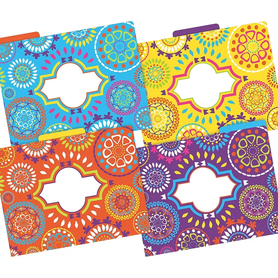 Barker Creek Moroccan File Folder, 1/3-Cut Tab, Letter Size, Assorted, 24/Set (4400) Discount