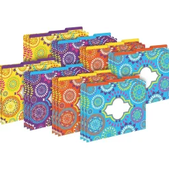 Barker Creek Moroccan Letter-Size File Folders, Multi-Design Set, 24/Set (BC3959) Clearance