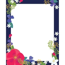 Petals & Prickles Computer Paper, 8 ½” x 11", 2 designs, 100 Sheets/Set (BC3882) Classroom Paper