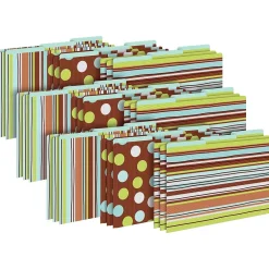 Barker Creek Ribbon by the Yard Legal-Size File Folders, Multi-Design Set, 27/Set (BC3904) Sale