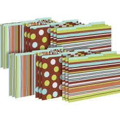 Barker Creek Ribbon by the Yard Legal-Size File Folders, Multi-Design Set, 18/Set (BC3910) Clearance