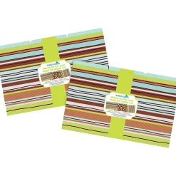Barker Creek Ribbon by the Yard Legal-Size File Folders, Multi-Design Set, 18/Set (BC3910) Clearance