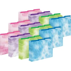 Barker Creek Tie-Dye & Ombré File Folder, 1/3-Cut Tab, Letter Size, Assorted, 36/Set (4403) Discount