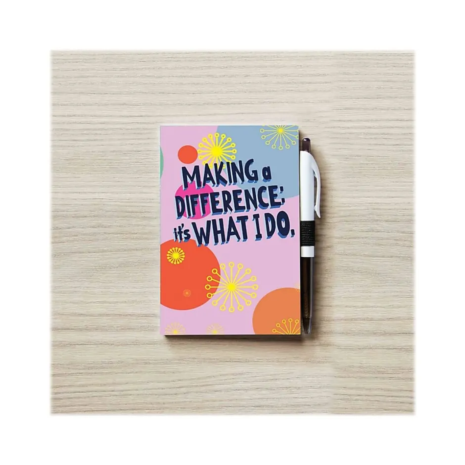 Baudville Colorific Value MAD: It's What I Do Journal with Pen, 4" x 6", Ruled, Multicolor, 5/Pack (94107P5) Outlet